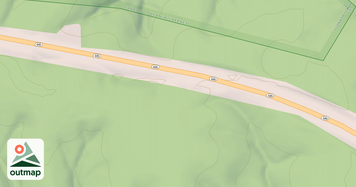 Map of SR 446 MIDDLE PARKING AREA