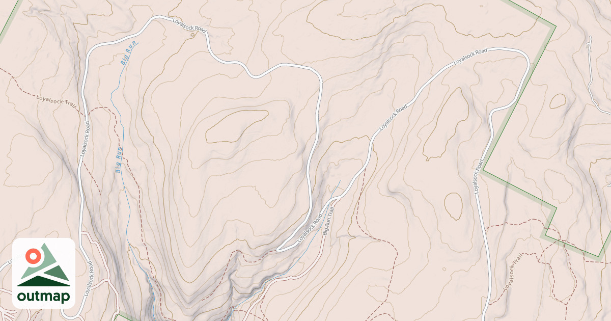 Map of Loyalsock State Forest & Worlds End State Park Snowmobile Trails