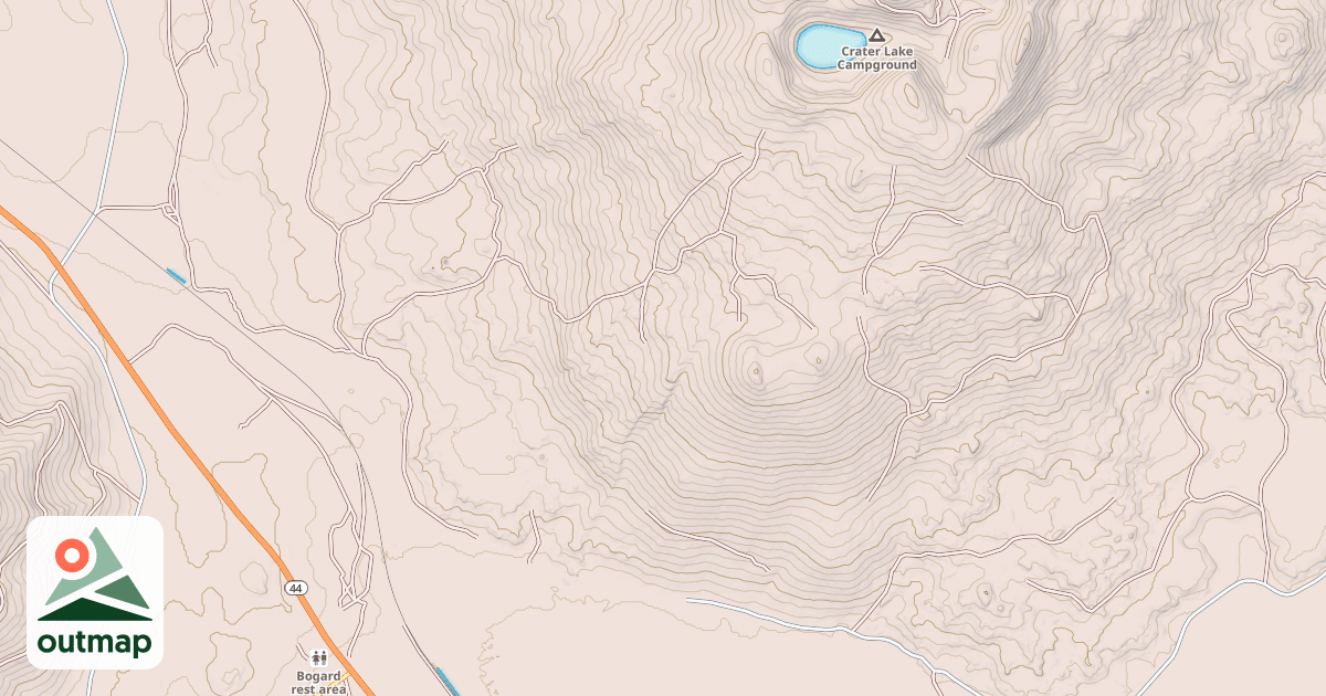Map of CRATER LAKE C G ACCESS