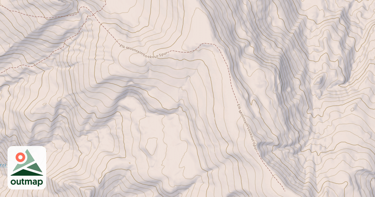 Map of ELK MOUNTAIN LOOKOUT SPUR