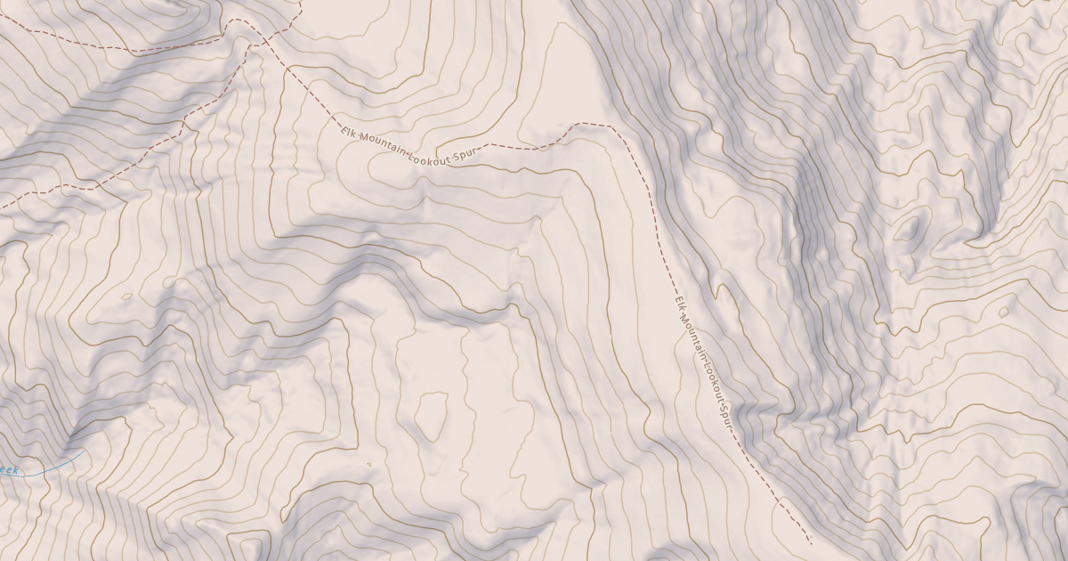 Map preview of ELK MOUNTAIN LOOKOUT SPUR