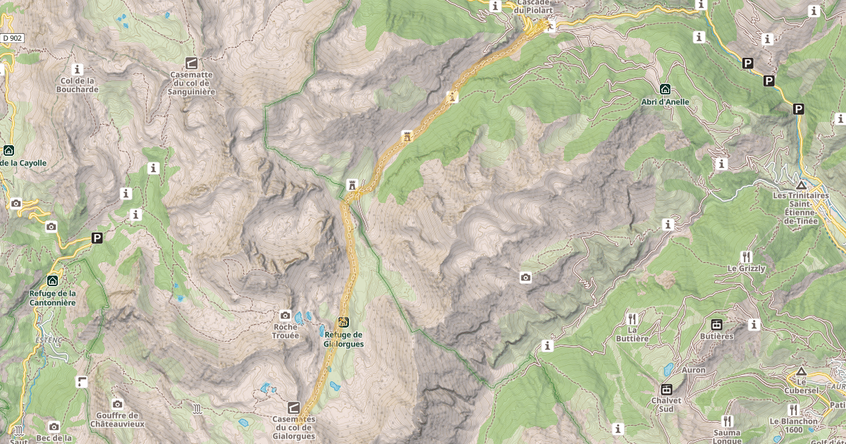 Map preview of Col de Gialorgues — Saint-Dalmas-le-Selvage