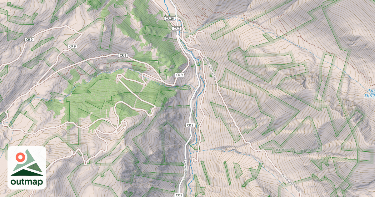 Map of County Road 2