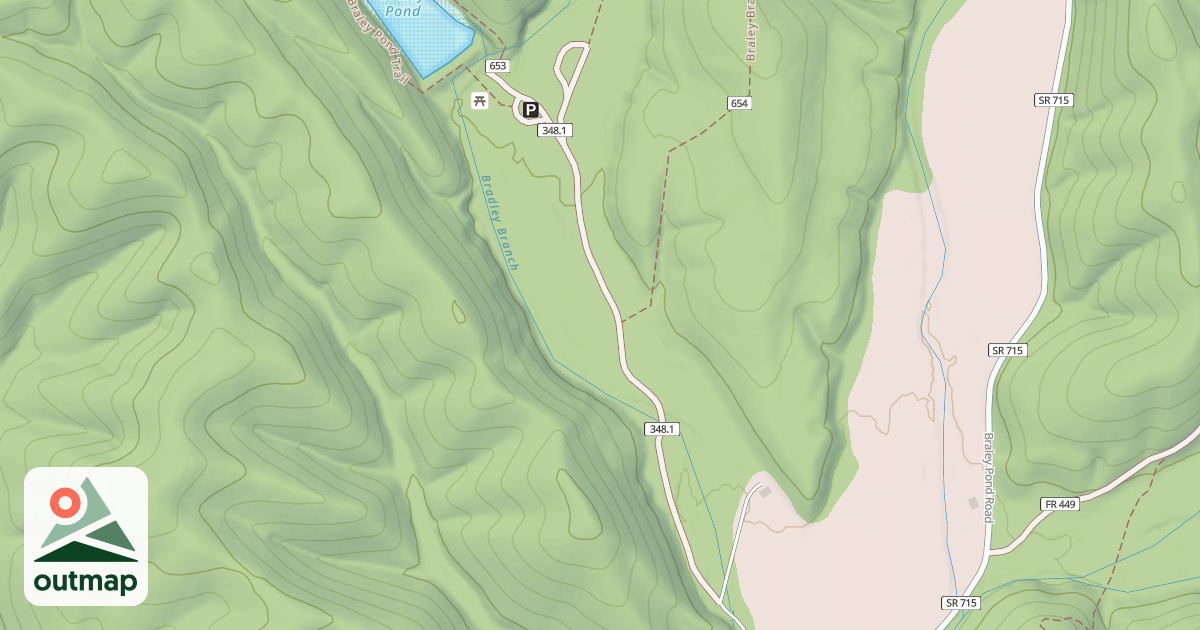 Map of BRALEY POND