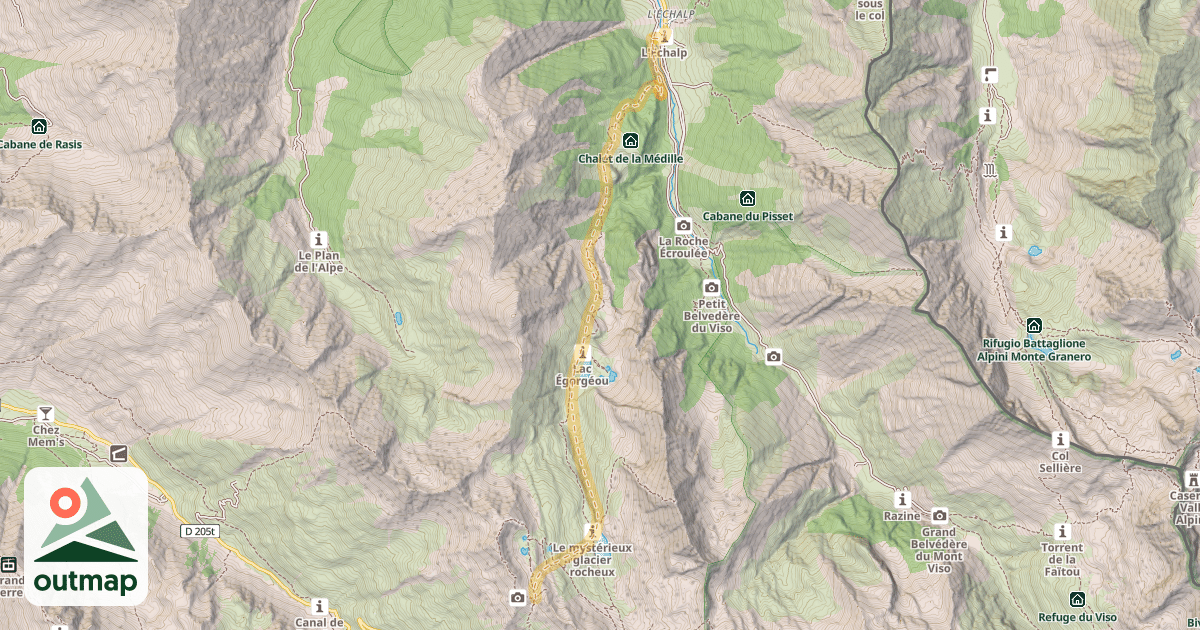 Map of Col de l'Eychassier — L'Échalp