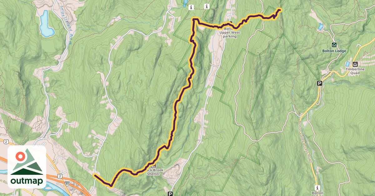 Map of Old Long Trail