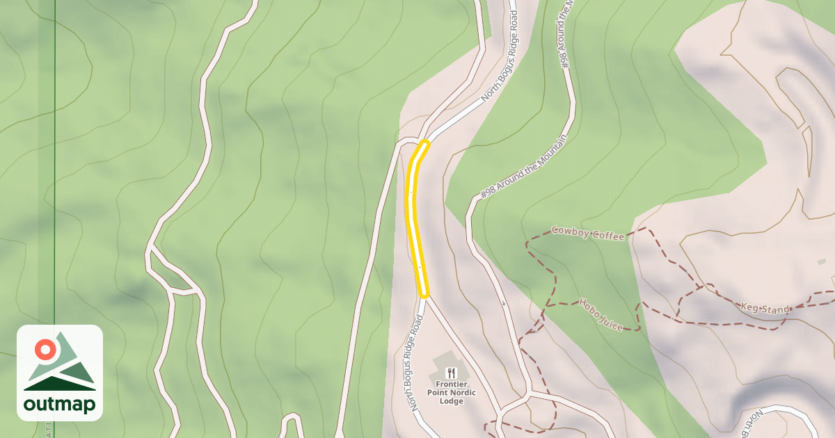Map of North Bogus Ridge Road