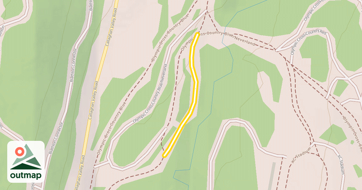 Map of Olympic Cross-Country Blue