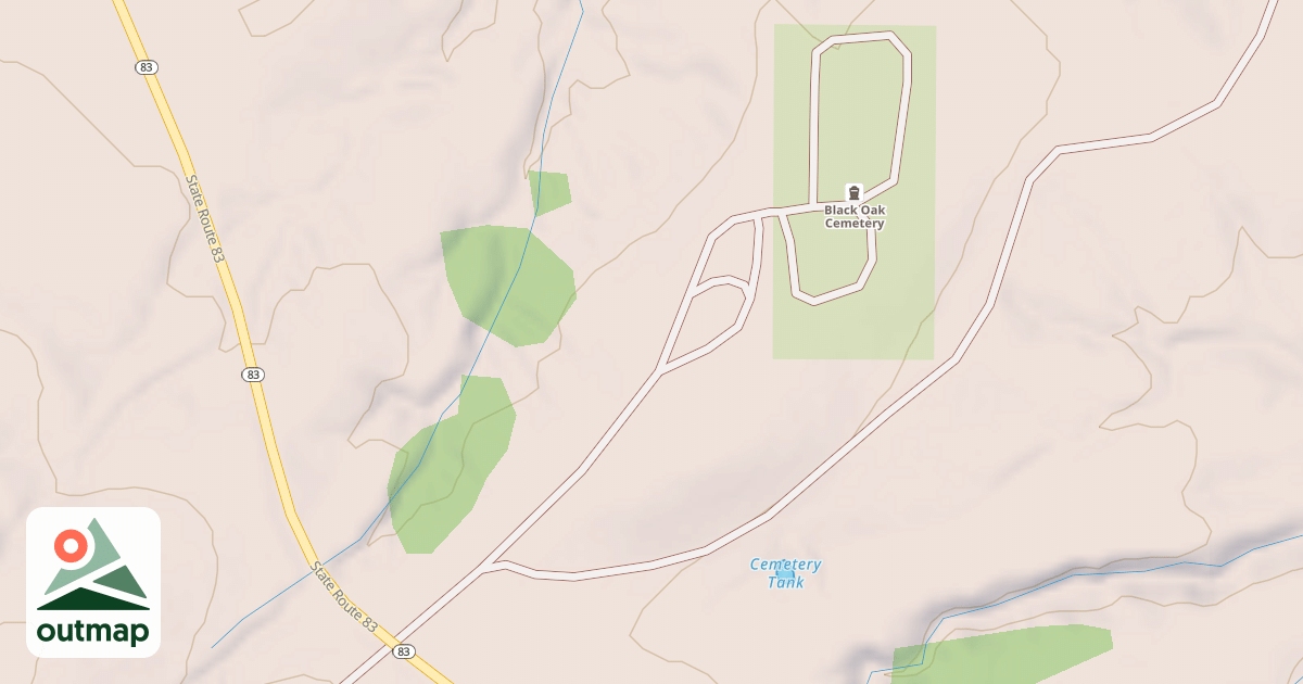 Map of BLACK OAK CEMETERY