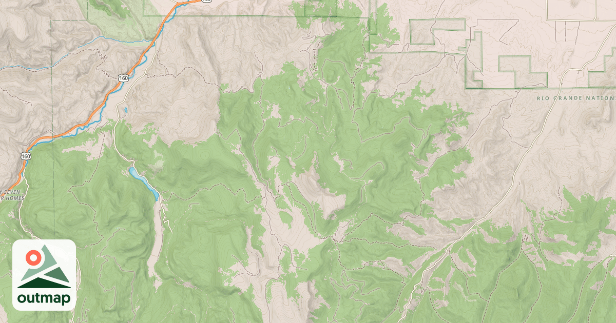 Map of DEL NORTE PEAK