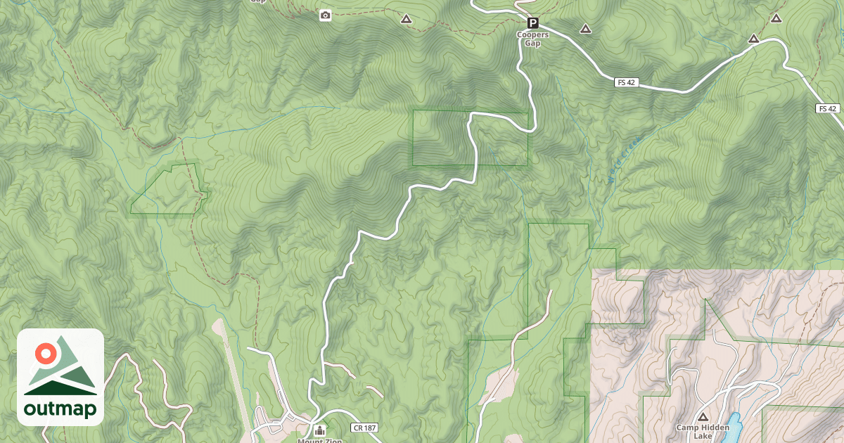 Map of COOPERS GAP