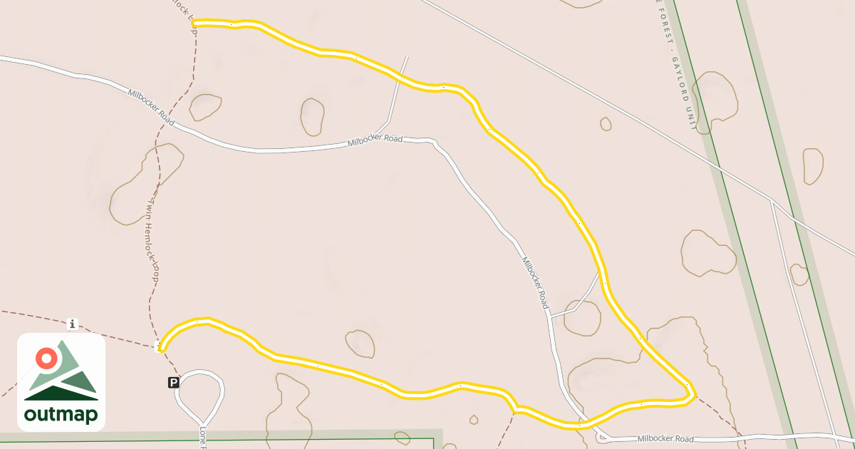 Map of Relic Pine Loop