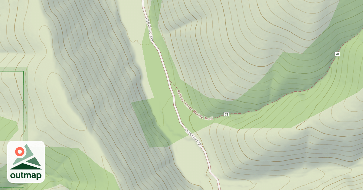 Map of (FDR) REIMEL CREEK