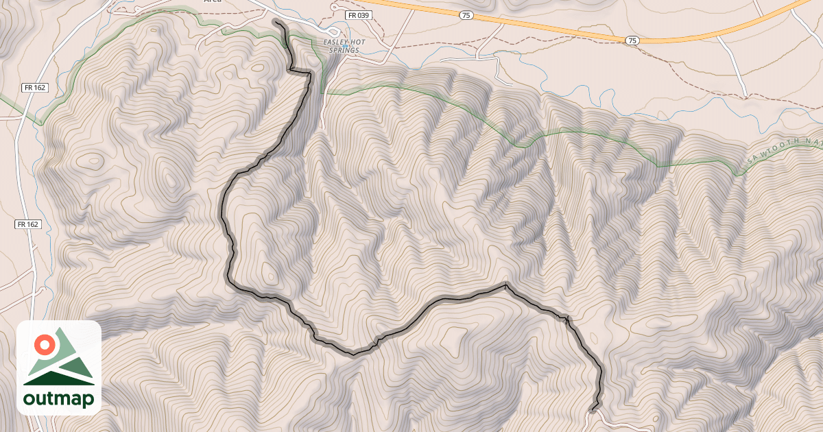 Map of Easley Hot Springs Tr. #148 (A.K.A. Curly's)