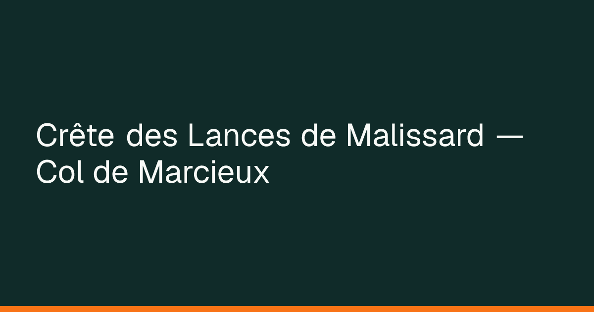 Map preview of Crête des Lances de Malissard — Col de Marcieux