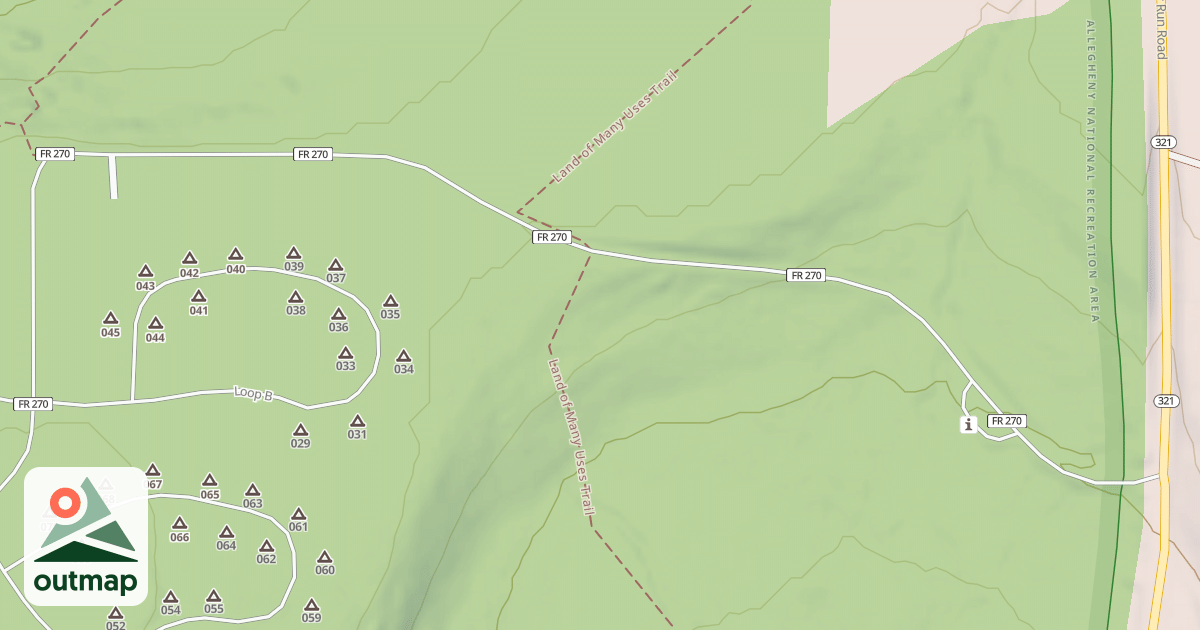 Map of TRACY RUN