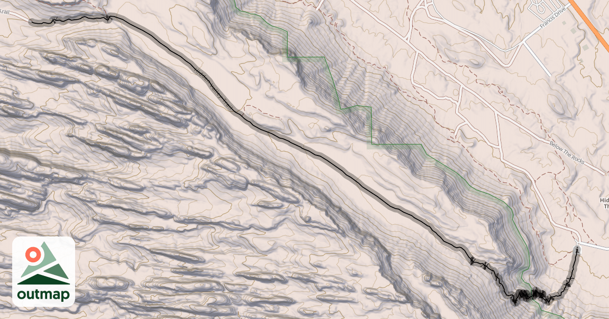 Map of Hidden Valley Trail
