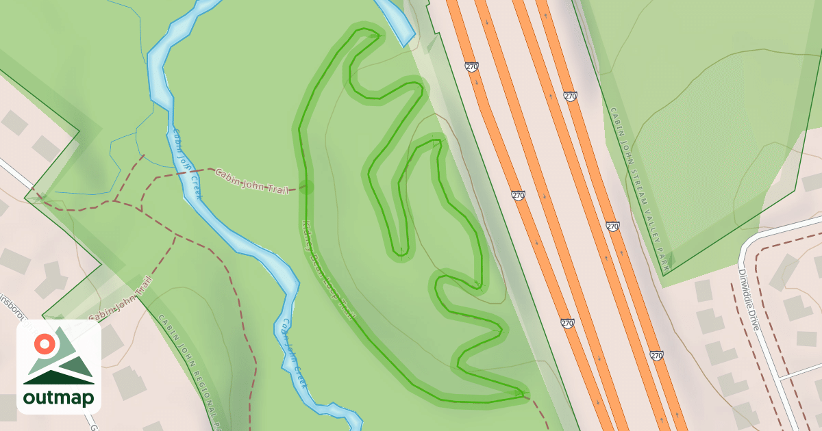 Map of Kidney Bean Loop Trail