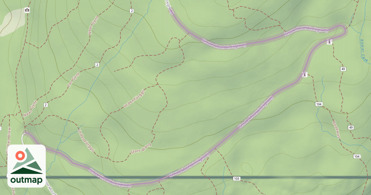 Map of Grouse Mountain Highway