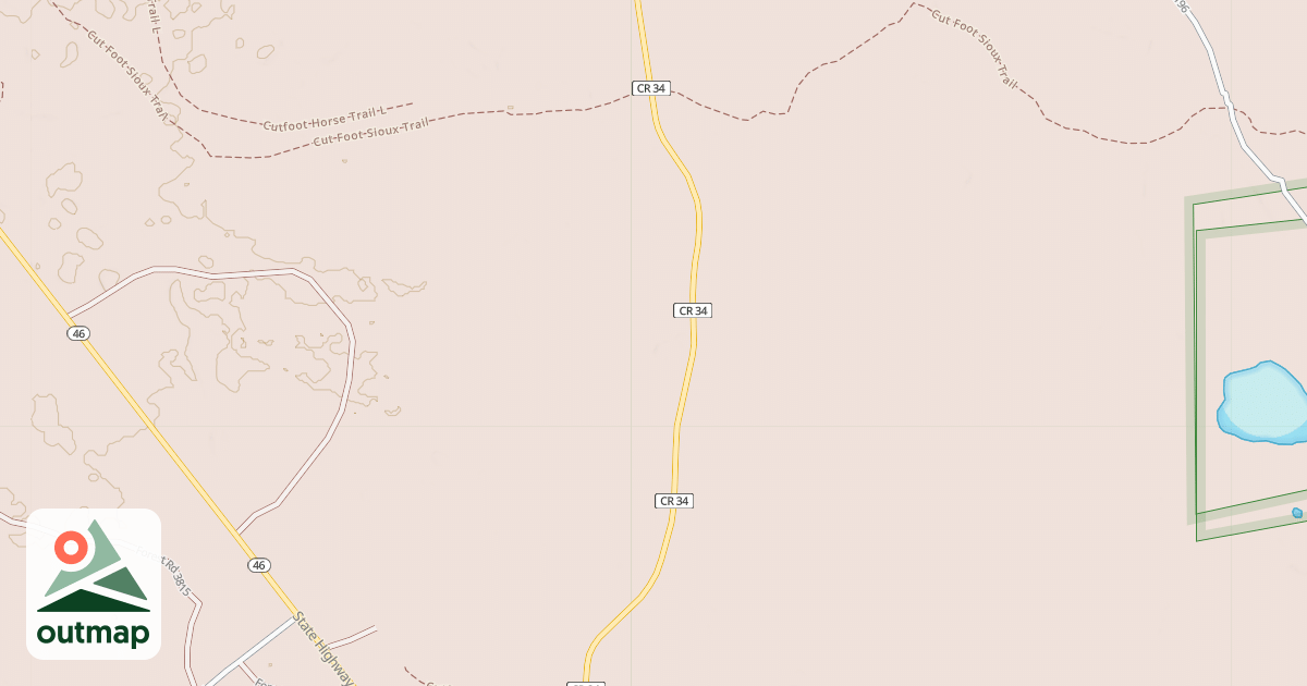 Map of Cutfoot Horse Trail M
