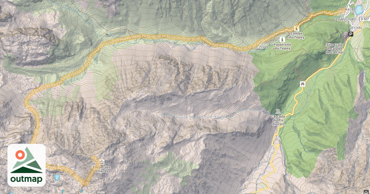 Map of Cime du Sambuis — Valmaure