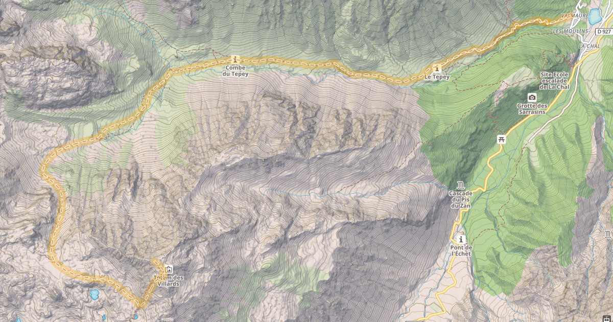 Map preview of Cime du Sambuis — Valmaure