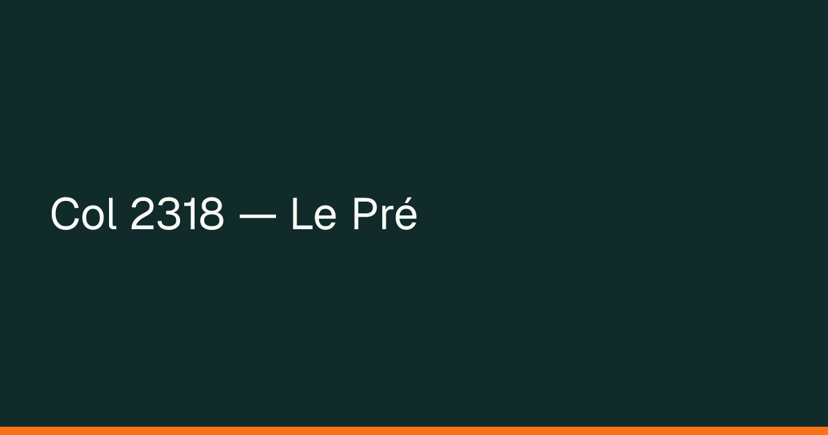 Map preview of Col 2318 — Le Pré