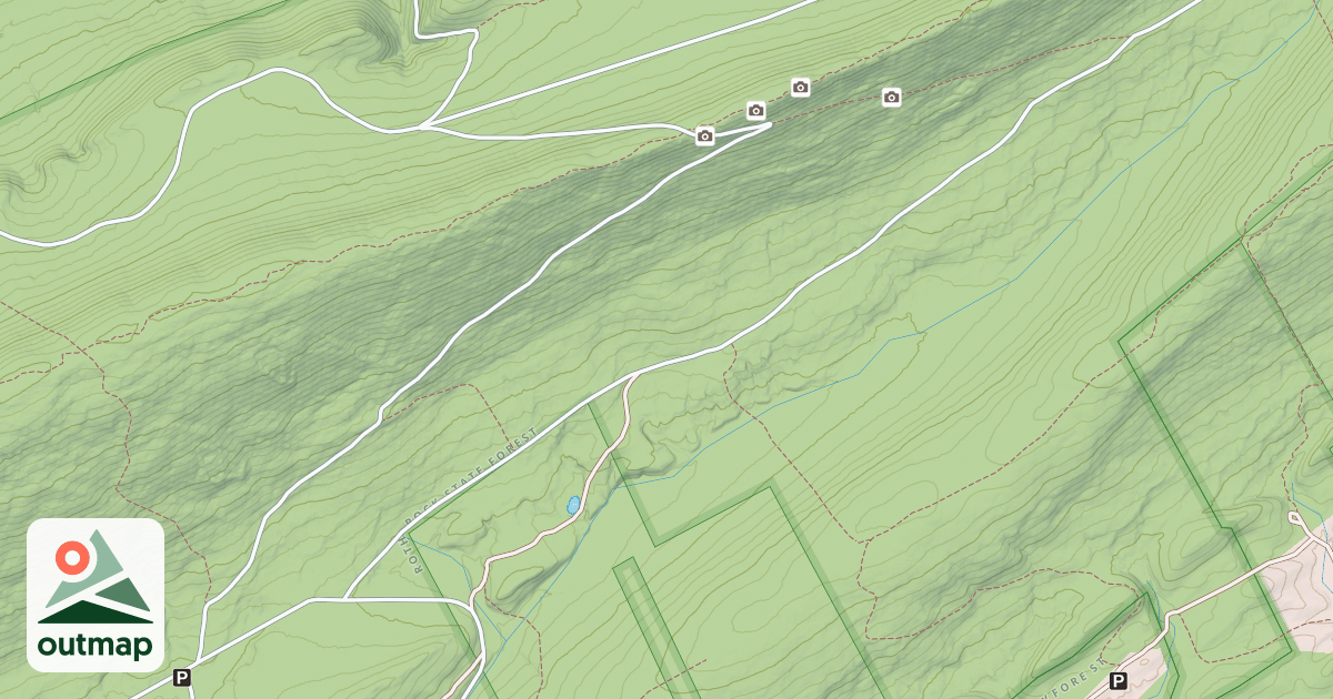 Map of Rothrock State Forest Seven Mountains Snowmobile Trails