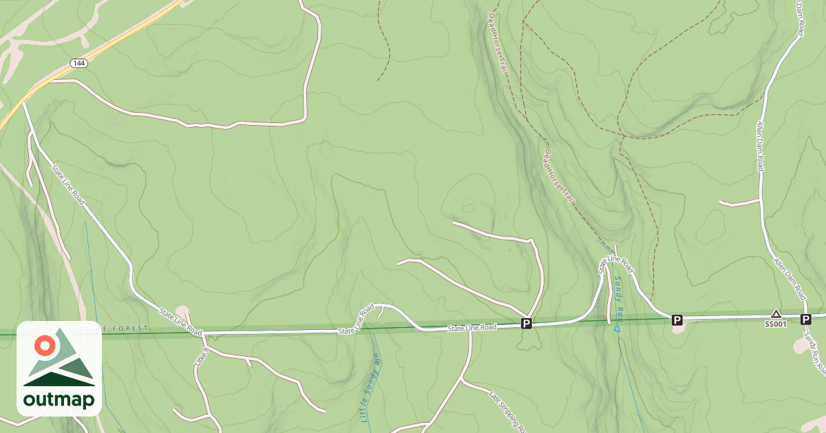 Map of Panther Snowmobile Trails