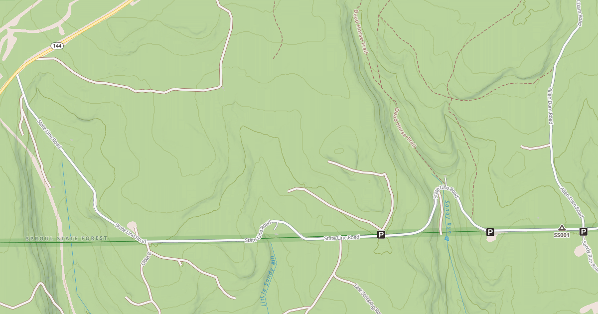 Map preview of Panther Snowmobile Trails