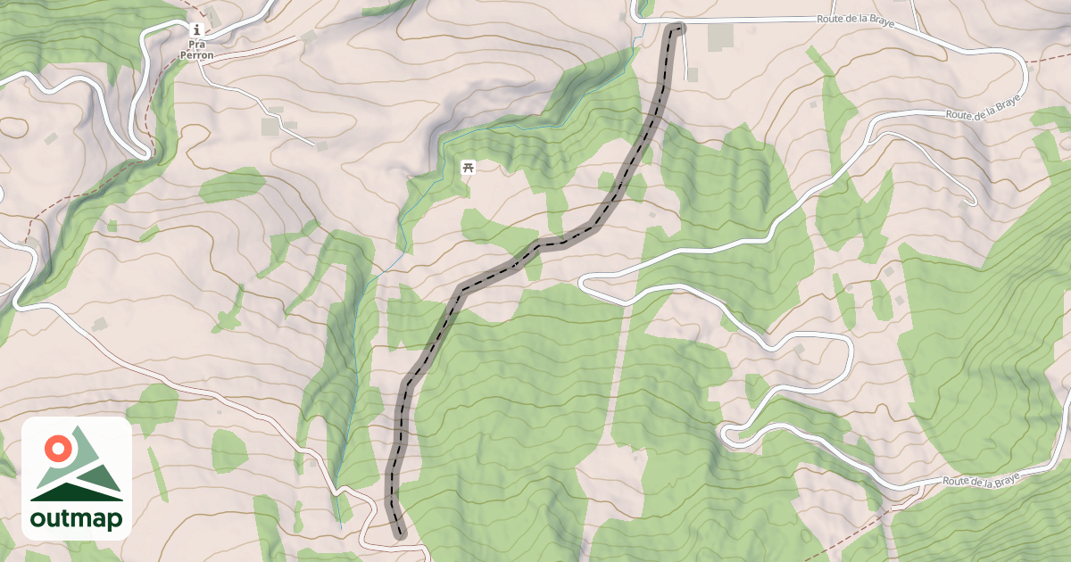 Map of (abandonné) piste 95