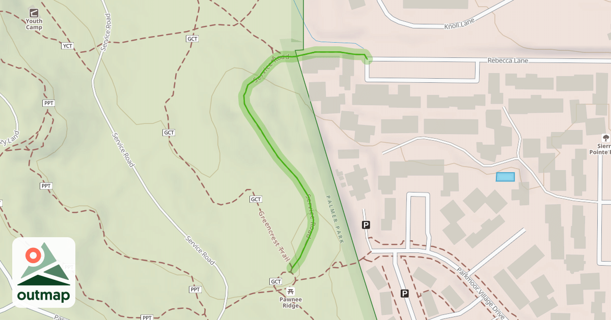 Map of Service Road