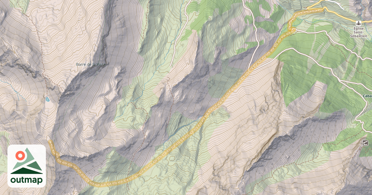Map of Tête du Crachet — Intra Bas