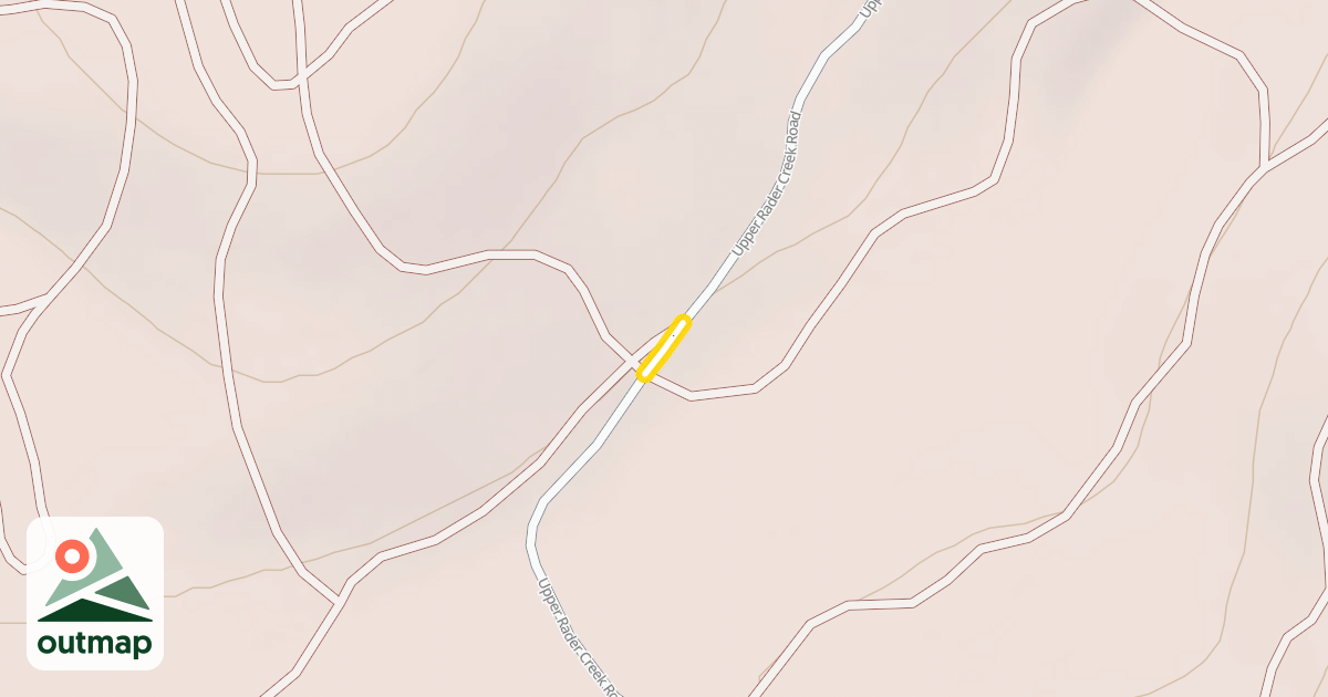 Map of Upper Rader Creek Road