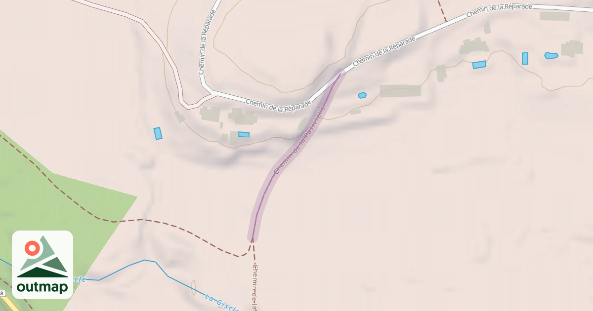 Map of Chemin de la Passerelle