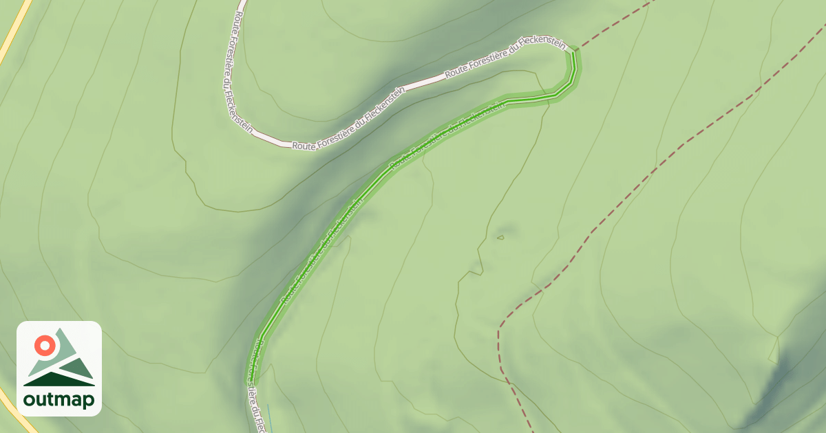Map of Route Forestière du Fleckenstein