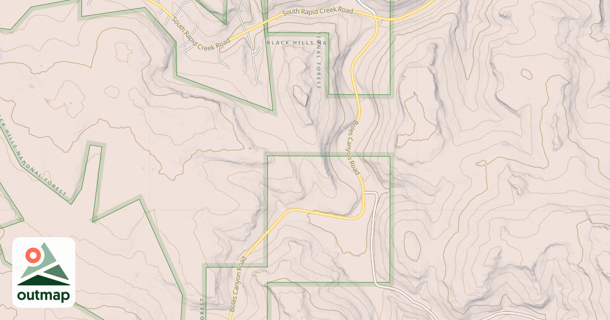 Map of BOLES CANYON