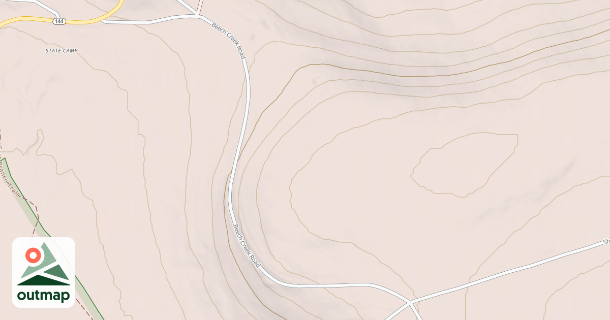 Map of Beech Creek Snowmobile Trails