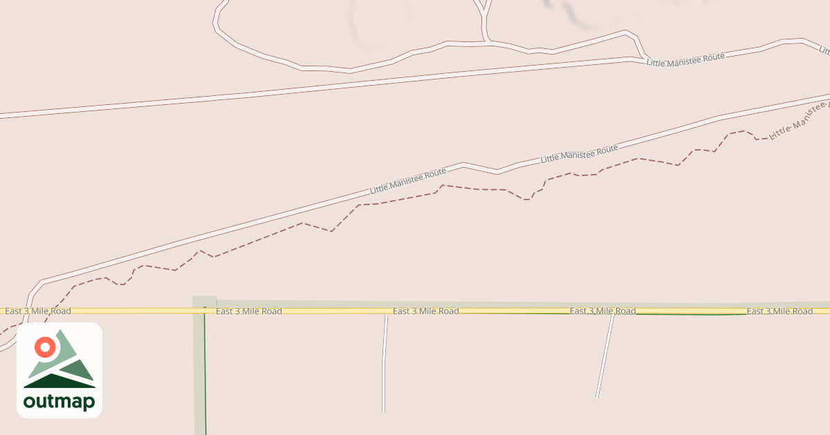 Map of Little Manistee Motorcycle Trail