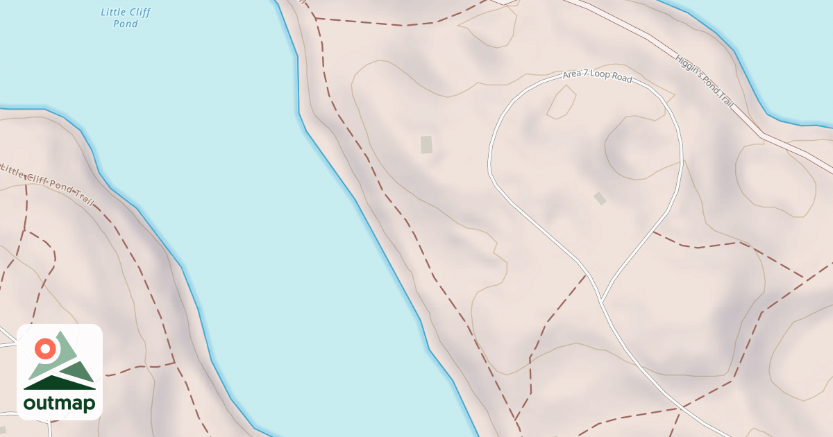 Map of Little Cliff Pond Trail