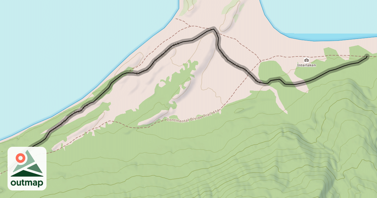 Map of Continental Divide Trail 414