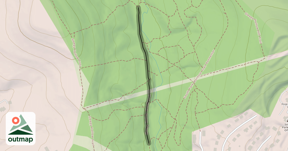Map of Sleepy Hollow Cutoff Trail