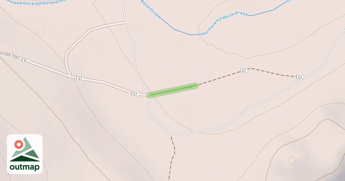 Map of Lower Lake Fork Trail