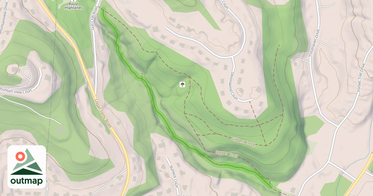 Map of Lower Trail