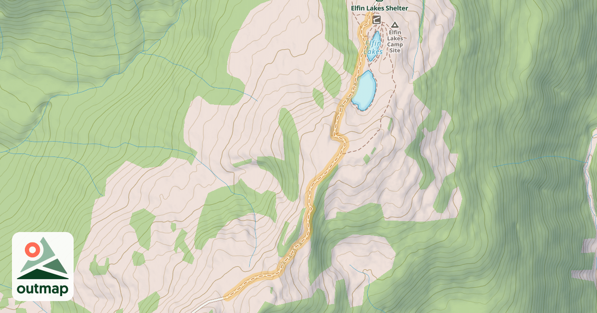 Map of Elfin Lakes Trail
