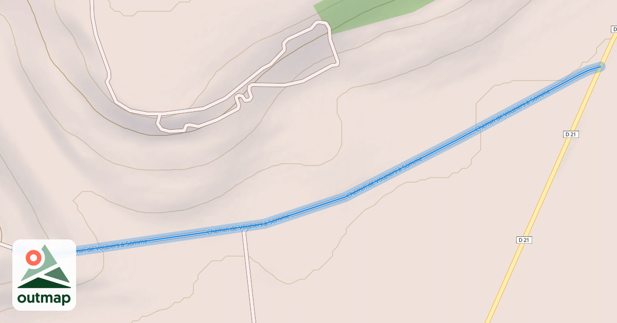 Map of Chemin de Vouziers à Somme