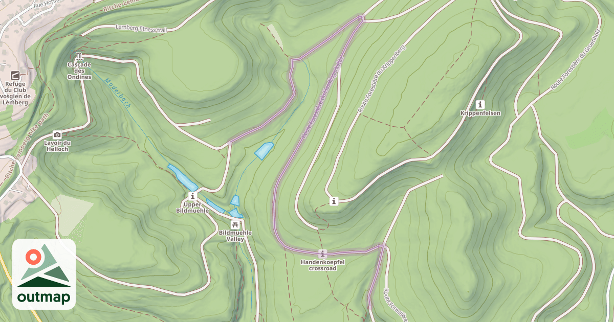 Map of Route Forestière du Hasslingerkehle