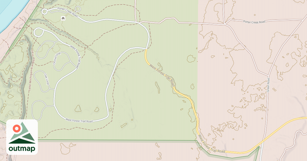 Map of LAKE MICHIGAN REC AREA DAY USE