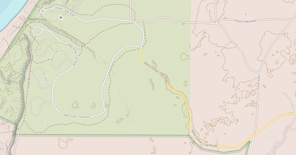 Map preview of LAKE MICHIGAN REC AREA DAY USE