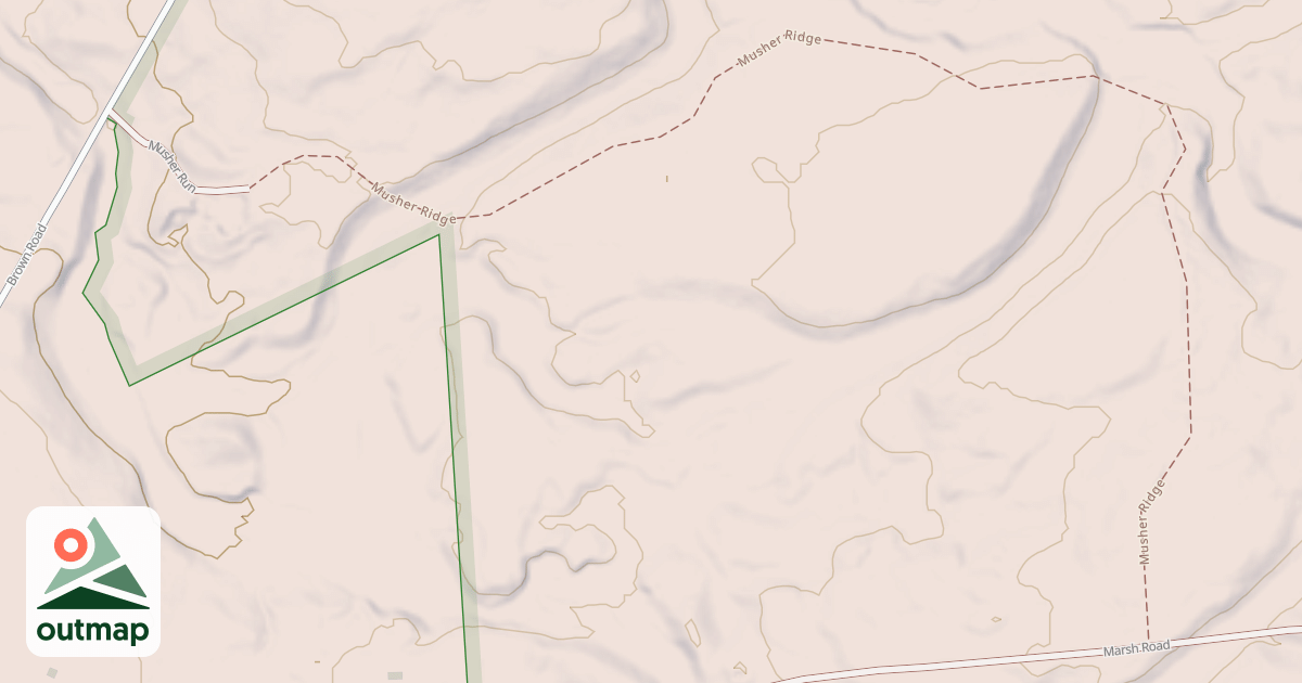 Map of Musher Ridge Trail